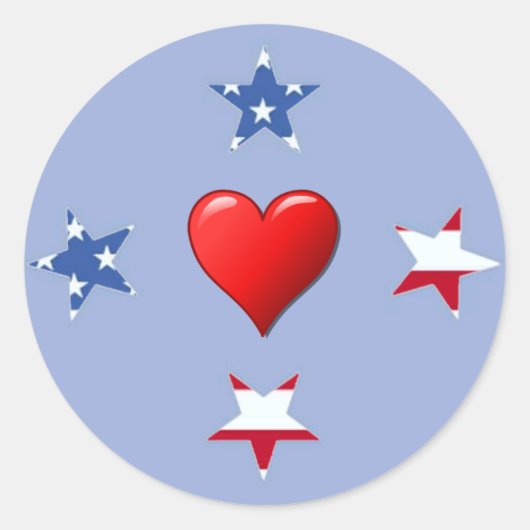 Patriotische Stars Sticker (Vorderseite)