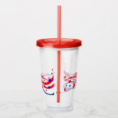 Patriotische Stars & Streamers Akrolische Tumbler Acryltrinkbecher (Rechts)