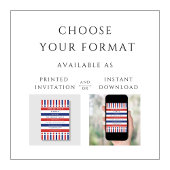 Patriotische Stars & Streifen 4. Juli Einladung