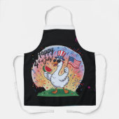 Patriotische Stars & Streifen 4. Juli Küche Apro Schürze (Vorderseite)