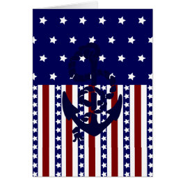 Patriotische Stars Streifen Anchor-Sailor-Muster