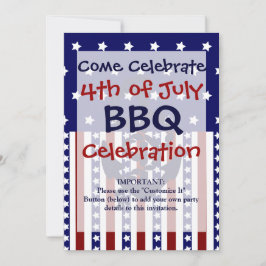 Patriotische Stars Streifen Anchor-Sailor-Muster Einladung