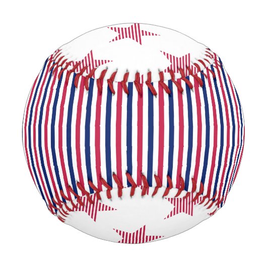 Patriotische Stars Streifen NAME Alle amerikanisch Baseball (Vorderseite)