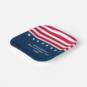 Patriotische Stars Streifen Rotes Weiß Blau Platz Pappteller (Gewinkelt)