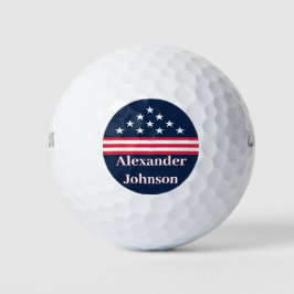 Patriotische Stars Streifen USA Golfer Golfball