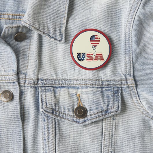 Patriotische Stars & Stripes USA Button (Beispiel)