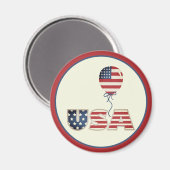 Patriotische Stars & Stripes USA Magnet (Vorderseite/Rückseite)