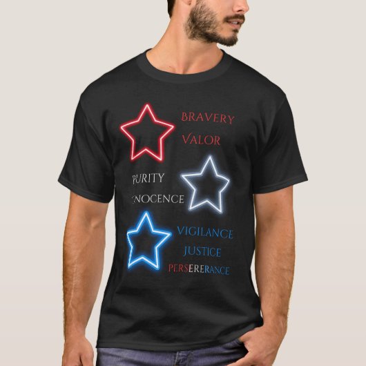 Patriotische Stars T-Shirt (Vorderseite)