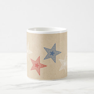 Patriotische Stars-Tasse Kaffeetasse