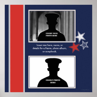 Patriotische Stars thematisches FotoCollage Poster