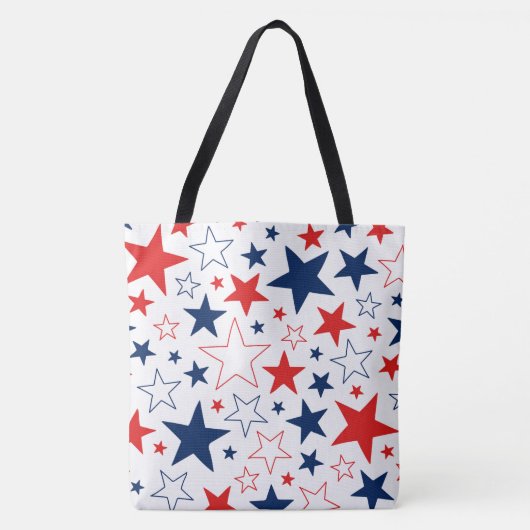 Patriotische Stars Tote Tag Tasche (Vorderseite)