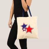 Patriotische Stars Tote Tag Tragetasche (Vorderseite (Produkt))