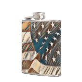 Patriotische Stars und Streifen 6 oz oder 8 oz Fla Flachmann (Links)