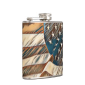 Patriotische Stars und Streifen 6 oz oder 8 oz Fla Flachmann (Rechts)