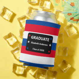 Patriotische Stars und Streifen Abschluss Dosenkühler