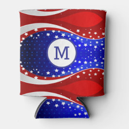 Patriotische Stars und Streifen Abstrakte amerikan Dosenkühler