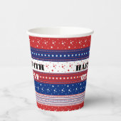 Patriotische Stars und Streifen Abstrakte amerikan Pappbecher (Links)
