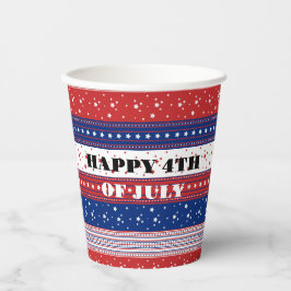 Patriotische Stars und Streifen Abstrakte amerikan Pappbecher