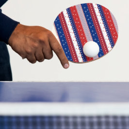 Patriotische Stars und Streifen Abstrakte amerikan Tischtennis Schläger