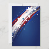 Patriotische Stars und Streifen Amerikanische Unab Einladung (Rückseite)