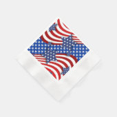Patriotische Stars und Streifen Serviette (Ecke)