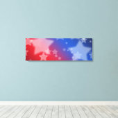 Patriotische Stars Wrapped Canvas Print Leinwanddruck (Insitu (Holzboden))