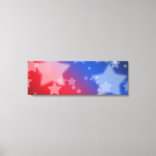 Patriotische Stars Wrapped Canvas Print Leinwanddruck