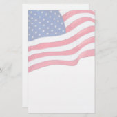 Patriotische Stationierung der US-Flagge Briefpapier (Vorne/Hinten)