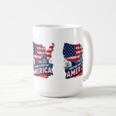 Patriotische Statue der Liberty Flag Designs für d Kaffeetasse (VorderseiteRechts)
