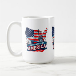 Patriotische Statue der Liberty Flag Designs für d Kaffeetasse
