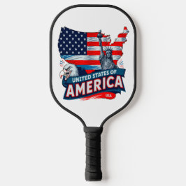Patriotische Statue der Liberty Flag Designs für d Pickleball Schläger