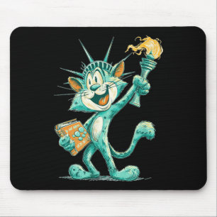 Patriotische Statuenkostüme für Katzen und Liebe d Mousepad