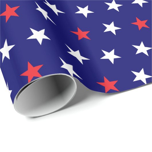 Patriotische Sterne 2 Geschenkpapier (Rolleneckpunkt)