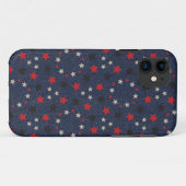 Patriotische Sterne auf Denim Case-Mate iPhone Hülle (Rückseite (Horizontal))