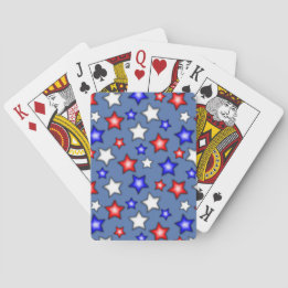 Patriotische Sterne - Blaue Spielkarten