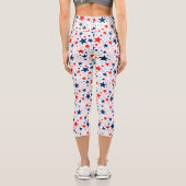 Patriotische Sterne drucken Frauenkapri Capri Leggings (Rückseite)