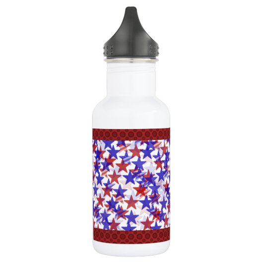 Patriotische Sterne Gerecycelt Aluminium Trinkflasche (Links)