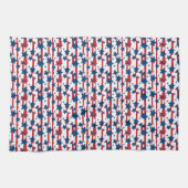 Patriotische Sterne  Geschirrtuch (Horizontal)