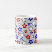 Patriotische Sterne - Hellgrauer Kaffeebecher Kaffeetasse (Mittel)