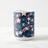 Patriotische Sterne  Kaffeetasse (Mittel)