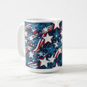Patriotische Sterne  Kaffeetasse (Vorderseite Links)
