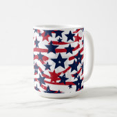 Patriotische Sterne Kaffeetasse (VorderseiteRechts)