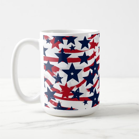Patriotische Sterne Kaffeetasse (Links)