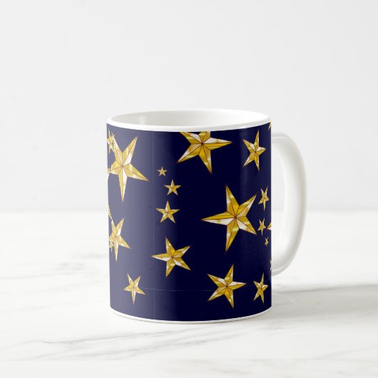 Patriotische Sterne Kaffeetasse (VorderseiteRechts)