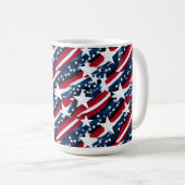 Patriotische Sterne Kaffeetasse (VorderseiteRechts)