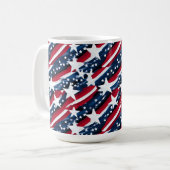 Patriotische Sterne Kaffeetasse (Vorderseite Links)