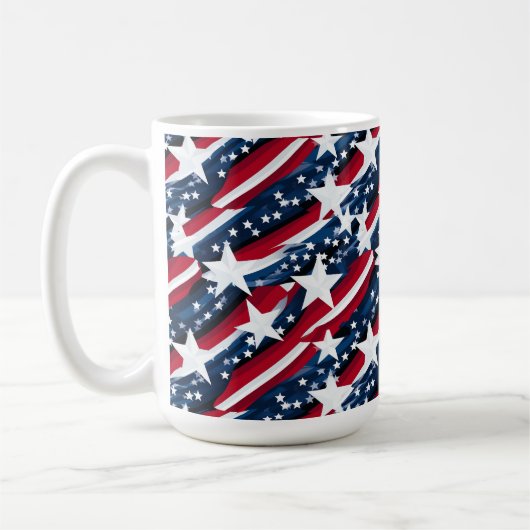 Patriotische Sterne Kaffeetasse (Links)