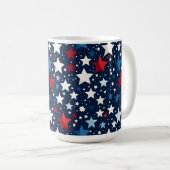 Patriotische Sterne Kaffeetasse (VorderseiteRechts)