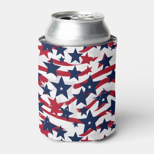 Patriotische Sterne können kühlen Dosenkühler (Kanne Vorderseite)