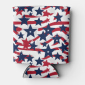 Patriotische Sterne können kühlen Dosenkühler (Vorderseite)